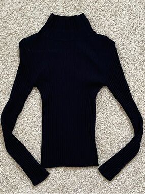 Ribbed Turtleneck Longsleeve Top
